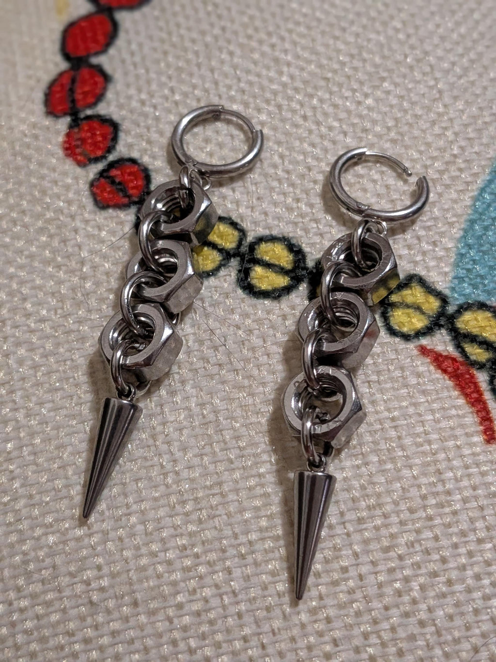 Spike & Hex Nut Hoops
