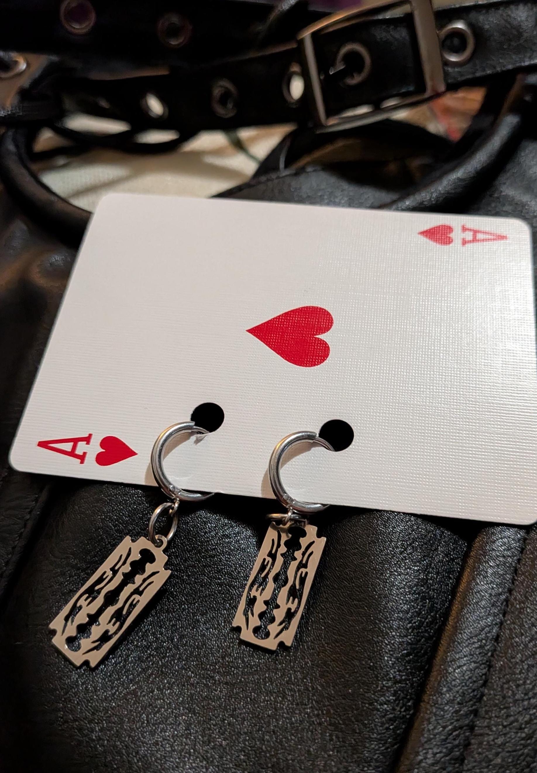 Cybersigilism Razor Blade Earrings