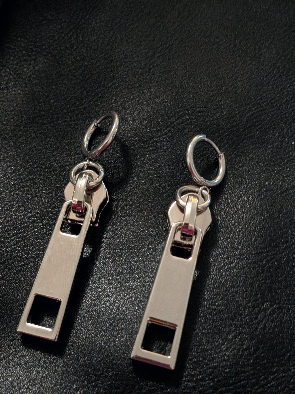 Steel Zipper Earrings