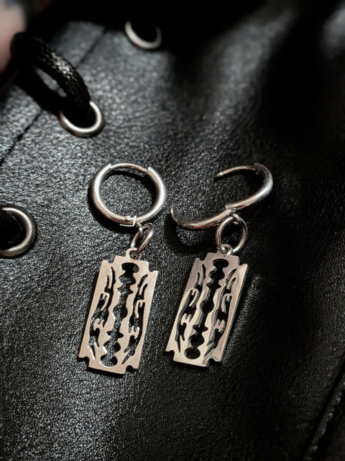 Cybersigilism Razor Blade Earrings
