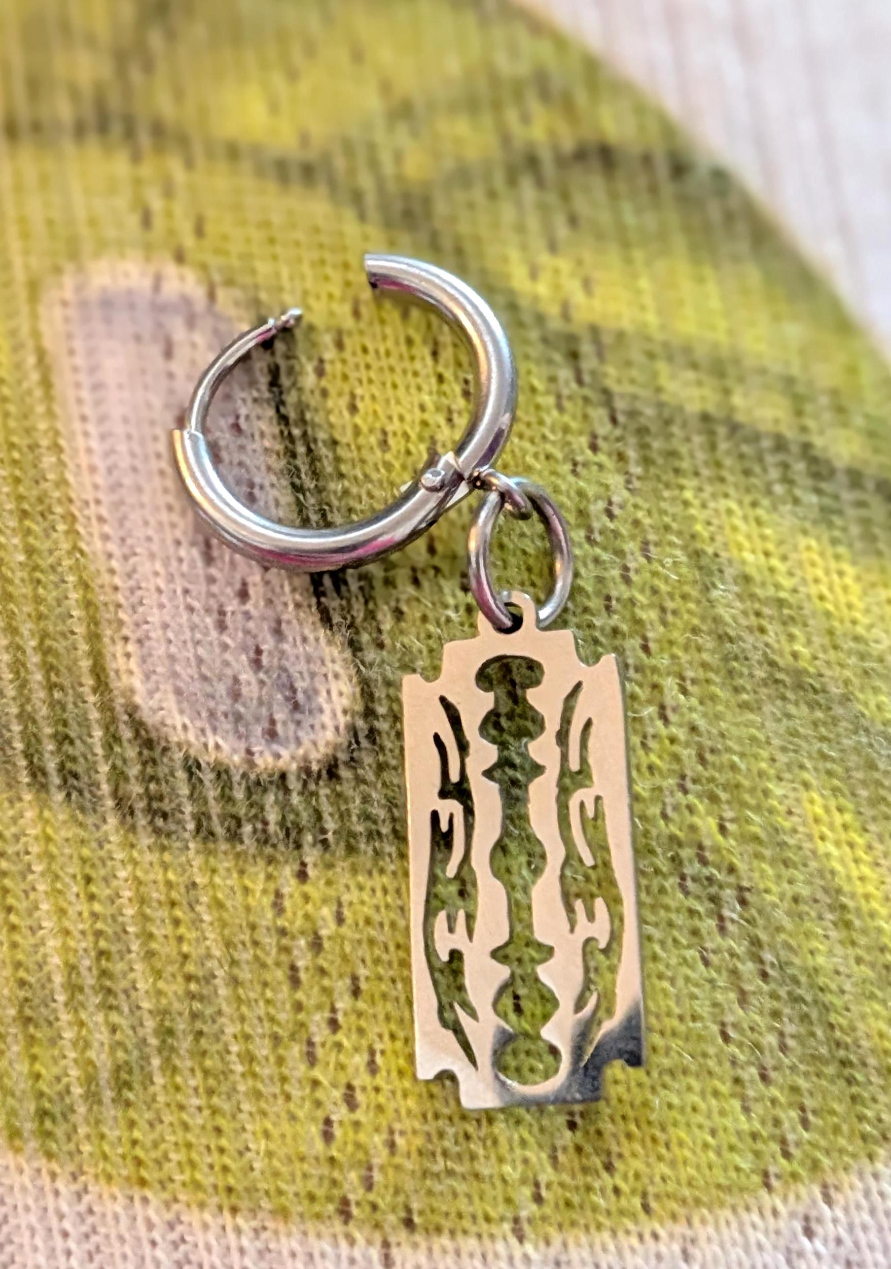 Cybersigilism Razor Blade Earrings