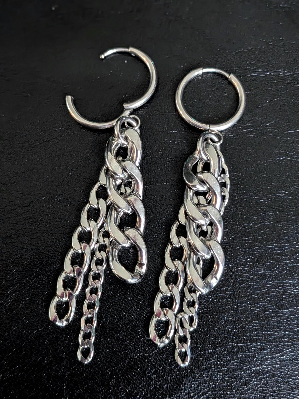 Drop Chain Hoops