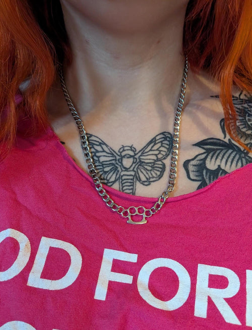 Brass Knuckle Necklace