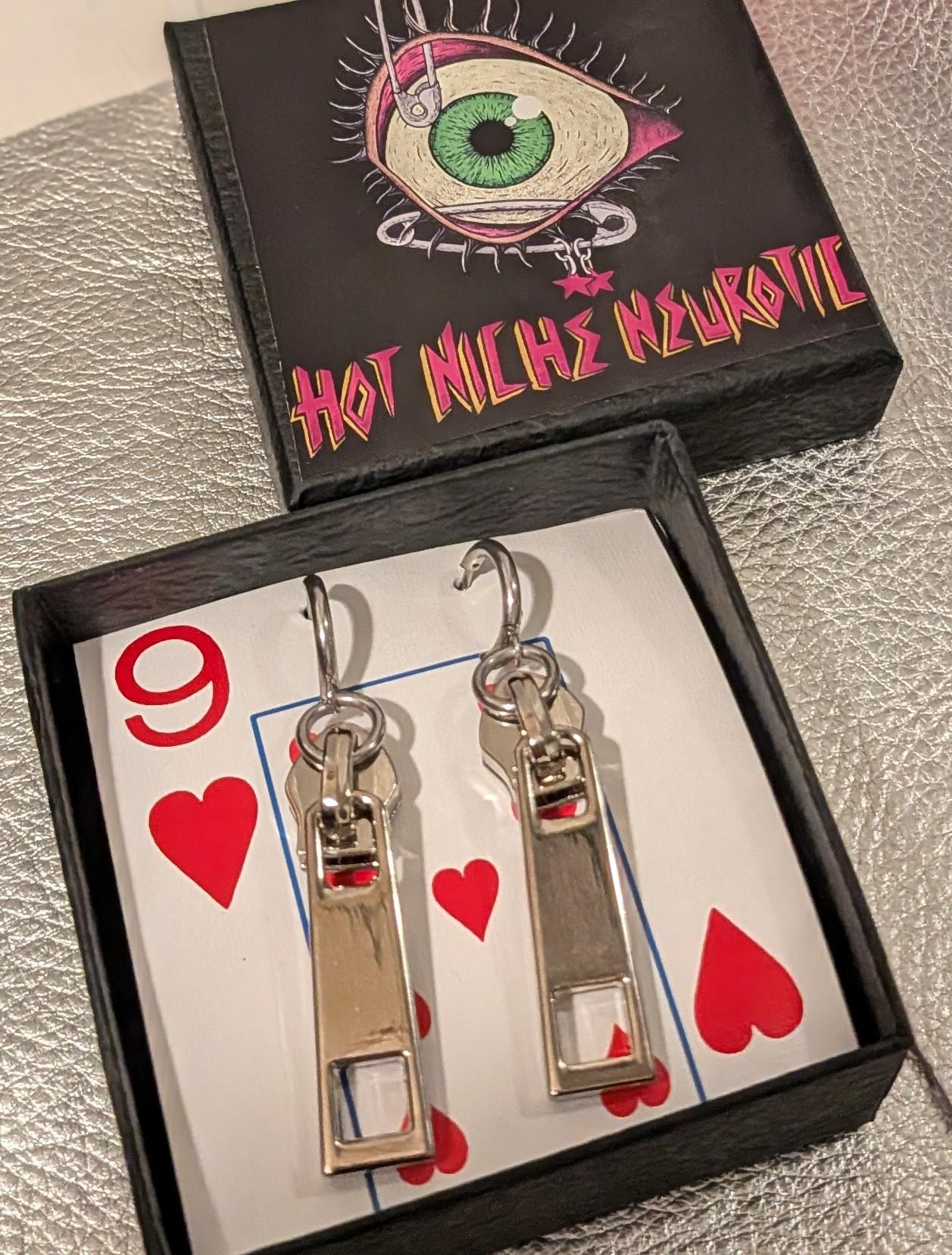 Steel Zipper Earrings