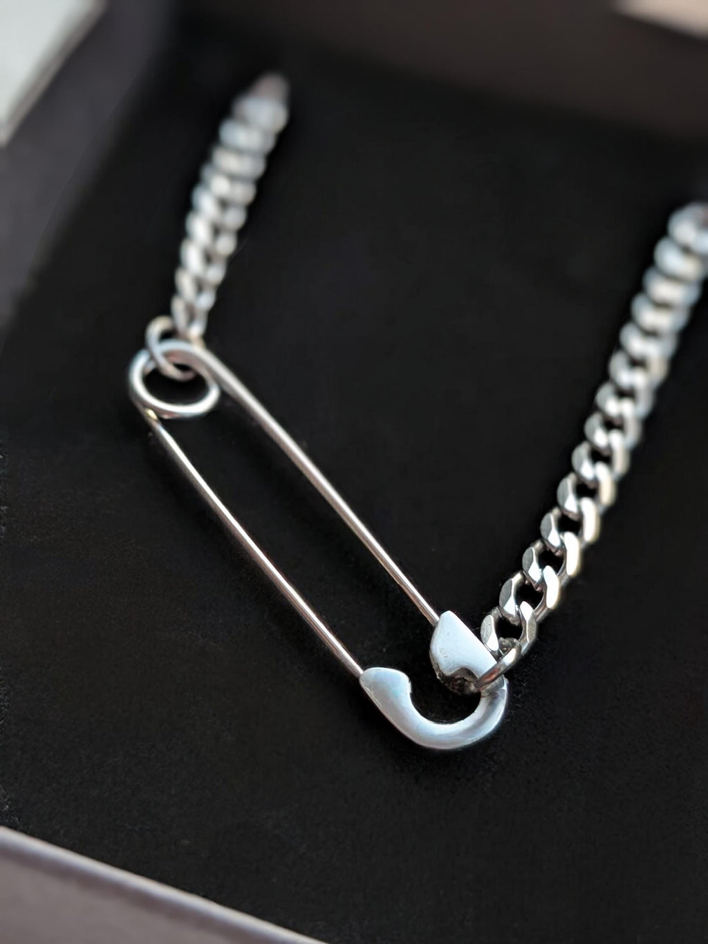 Dainty Safety Pin Necklace