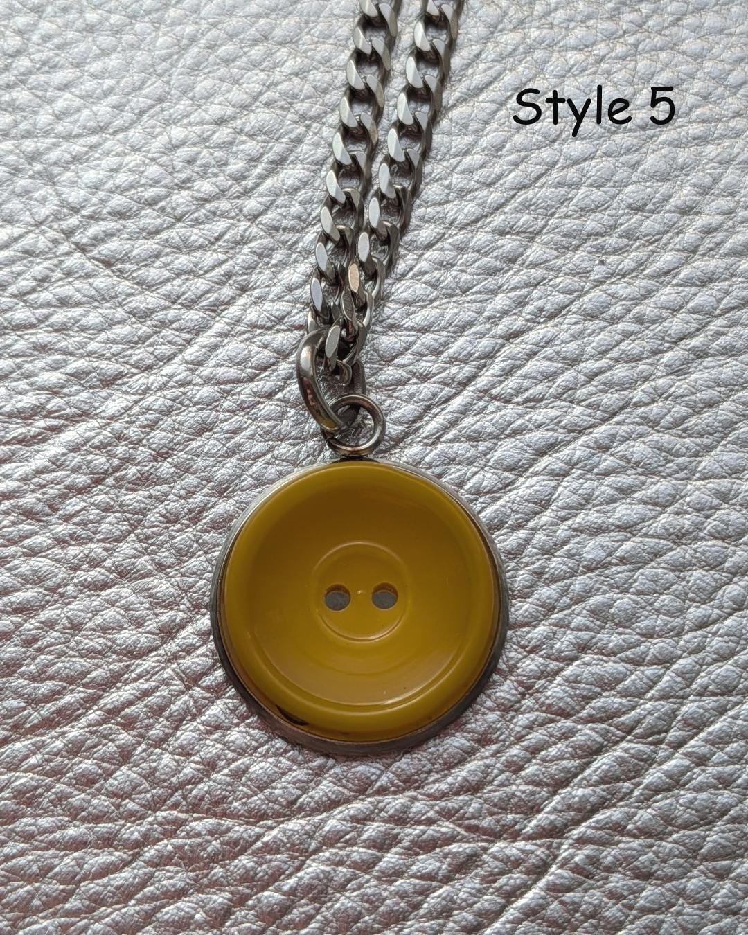 Vintage Button Pendant