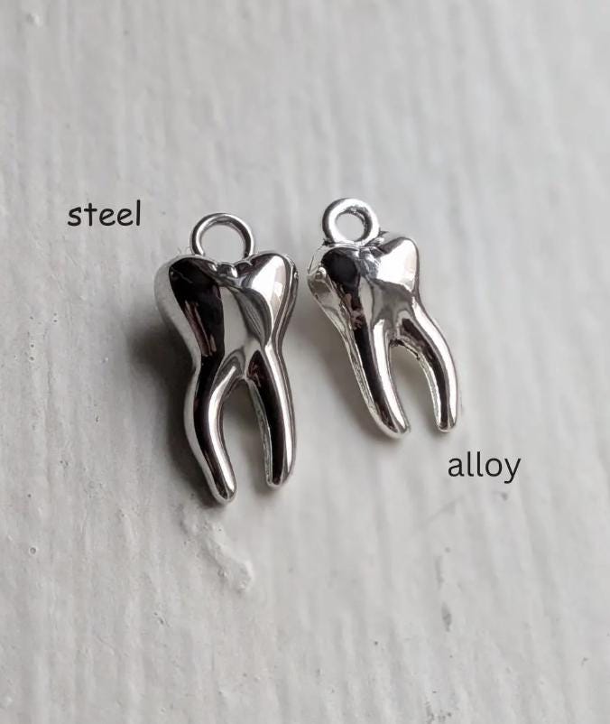 Teeth & Safety Pin Necklace