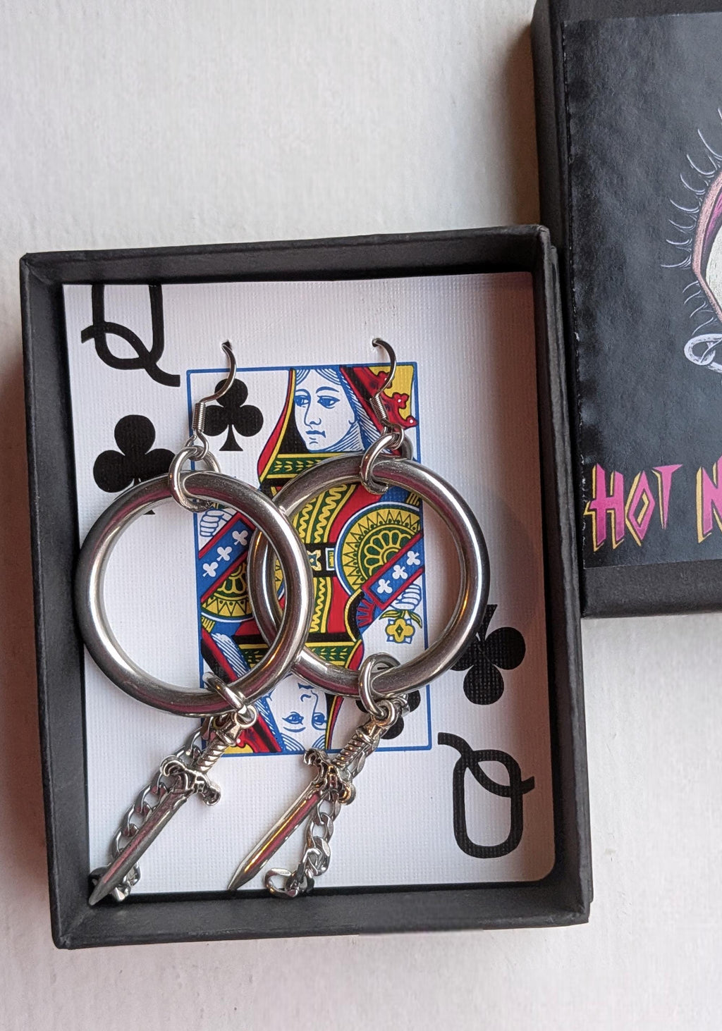 XL Chain & Dagger Earrings