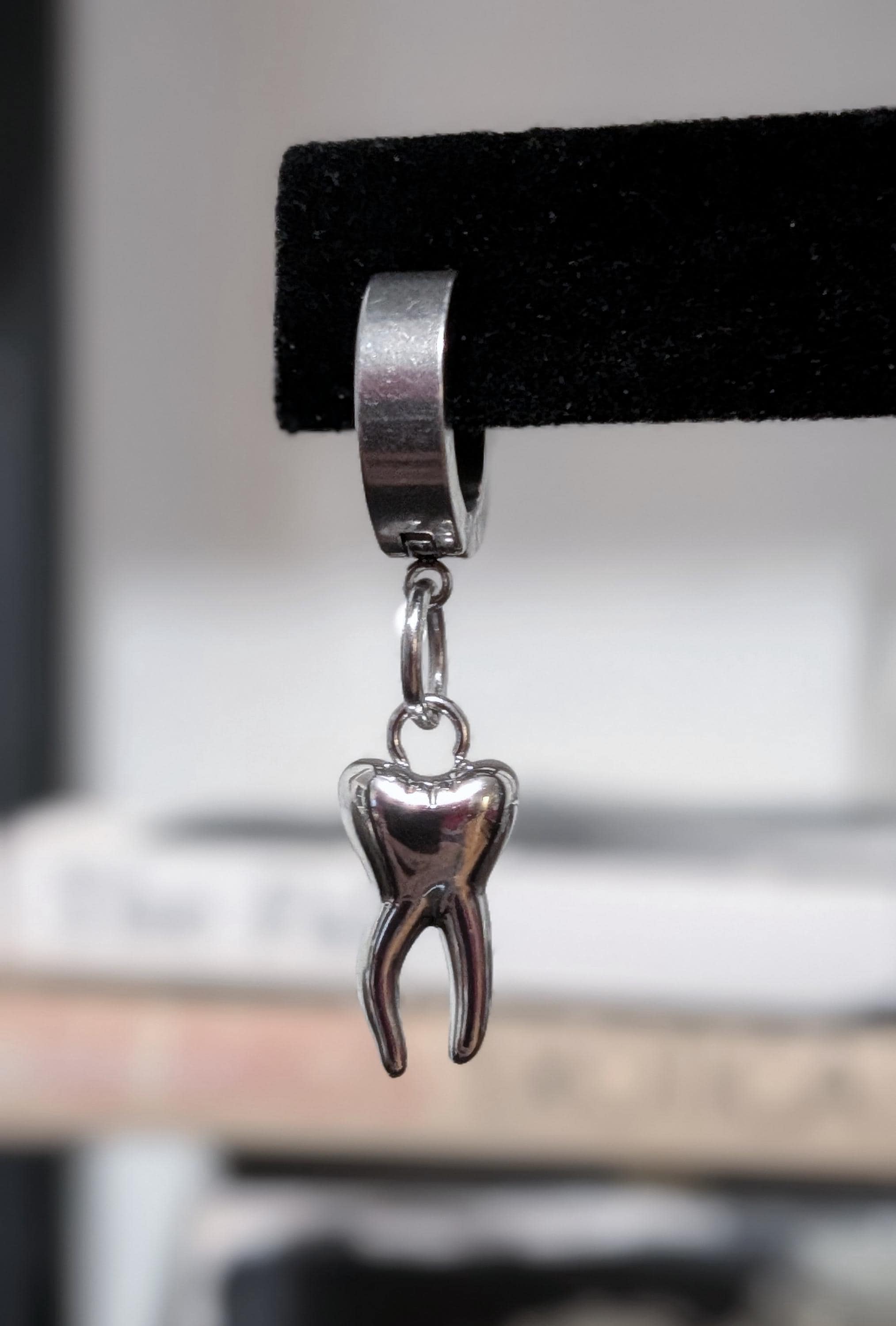 Teeth Charm Hoops