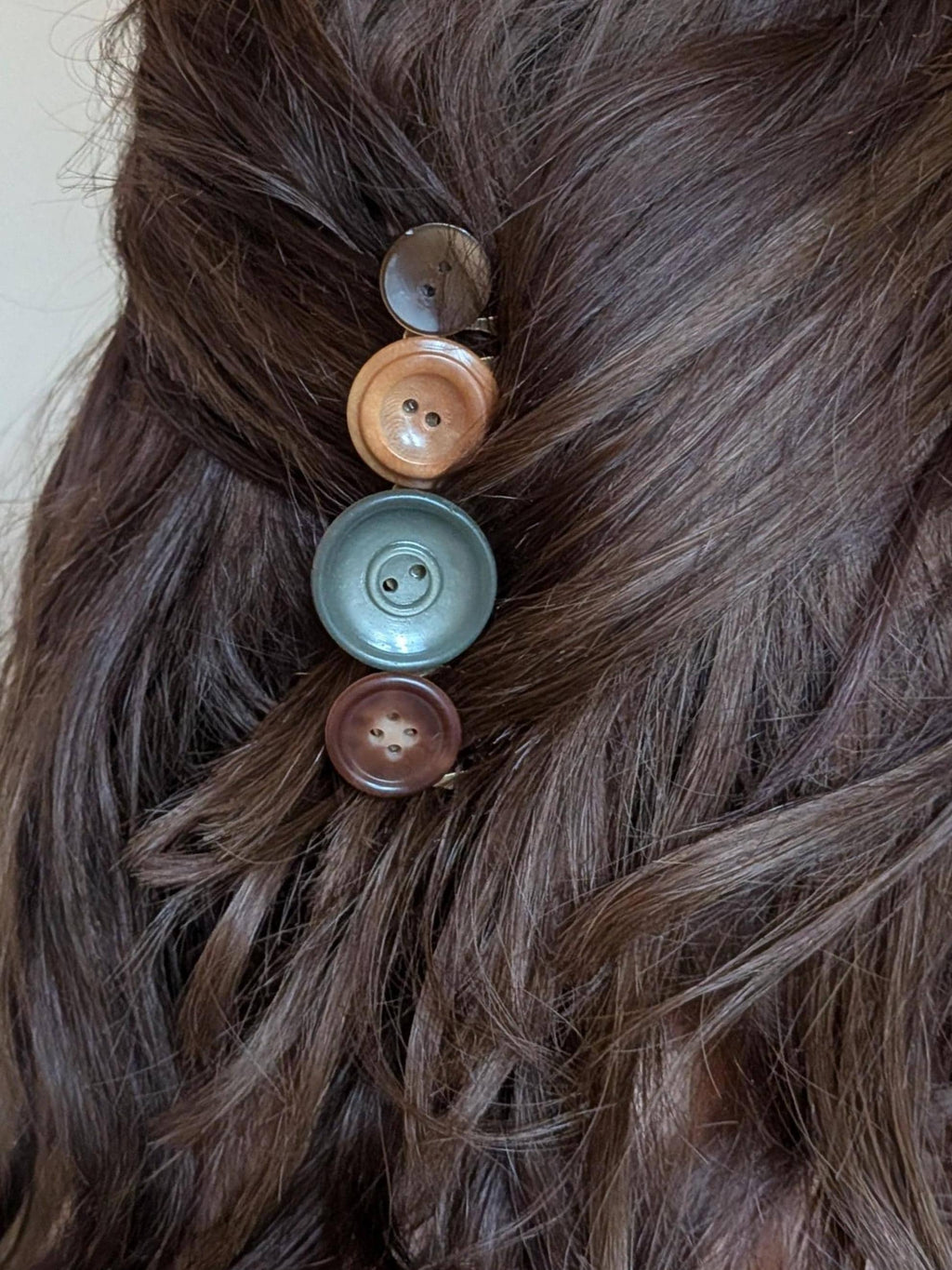 Vintage Button Hair Comb