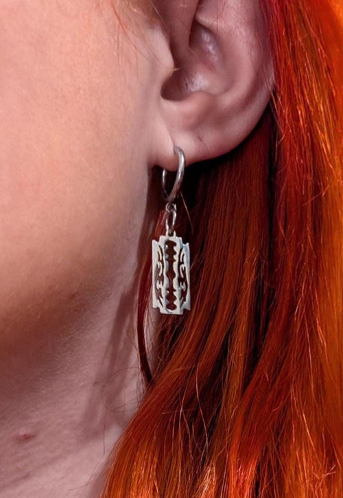Cybersigilism Razor Blade Earrings
