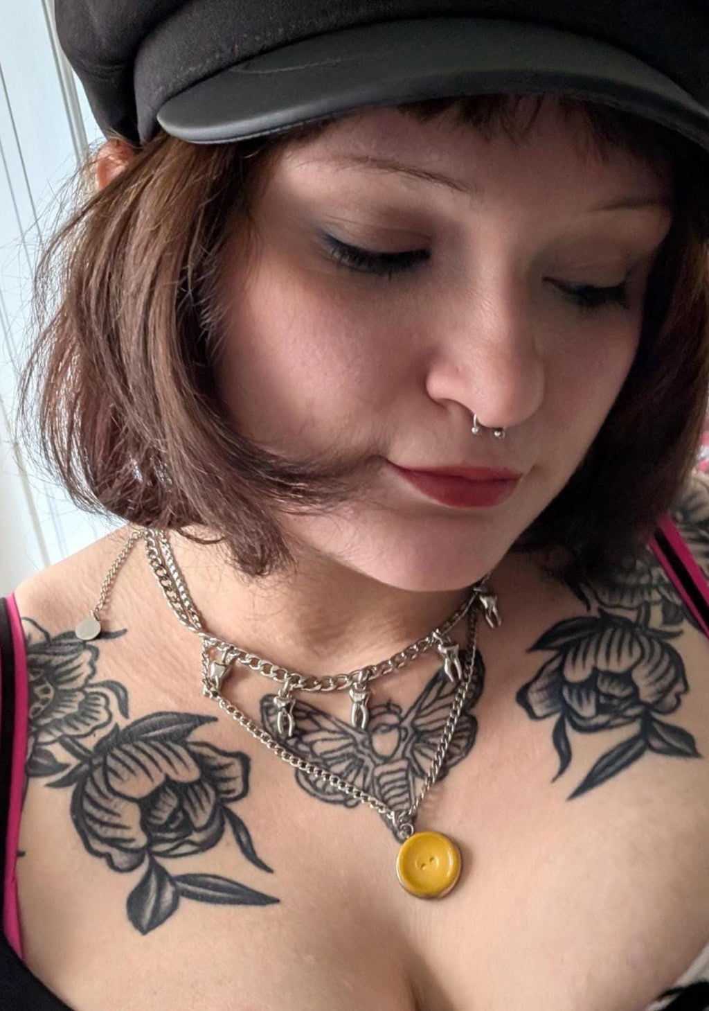 Vintage Button Pendant