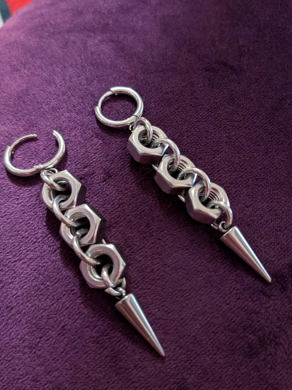 Spike & Hex Nut Hoops