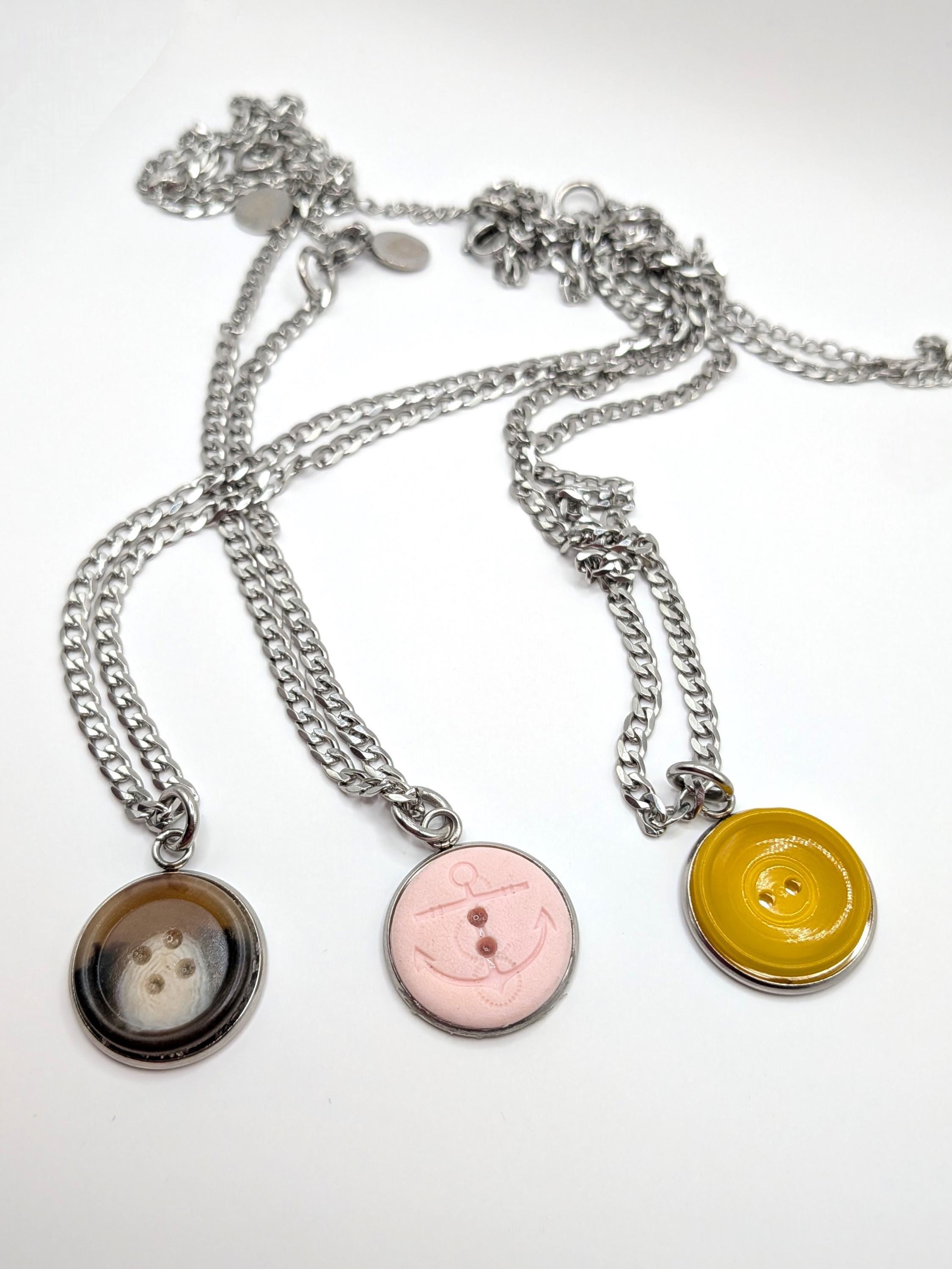 Vintage Button Pendant