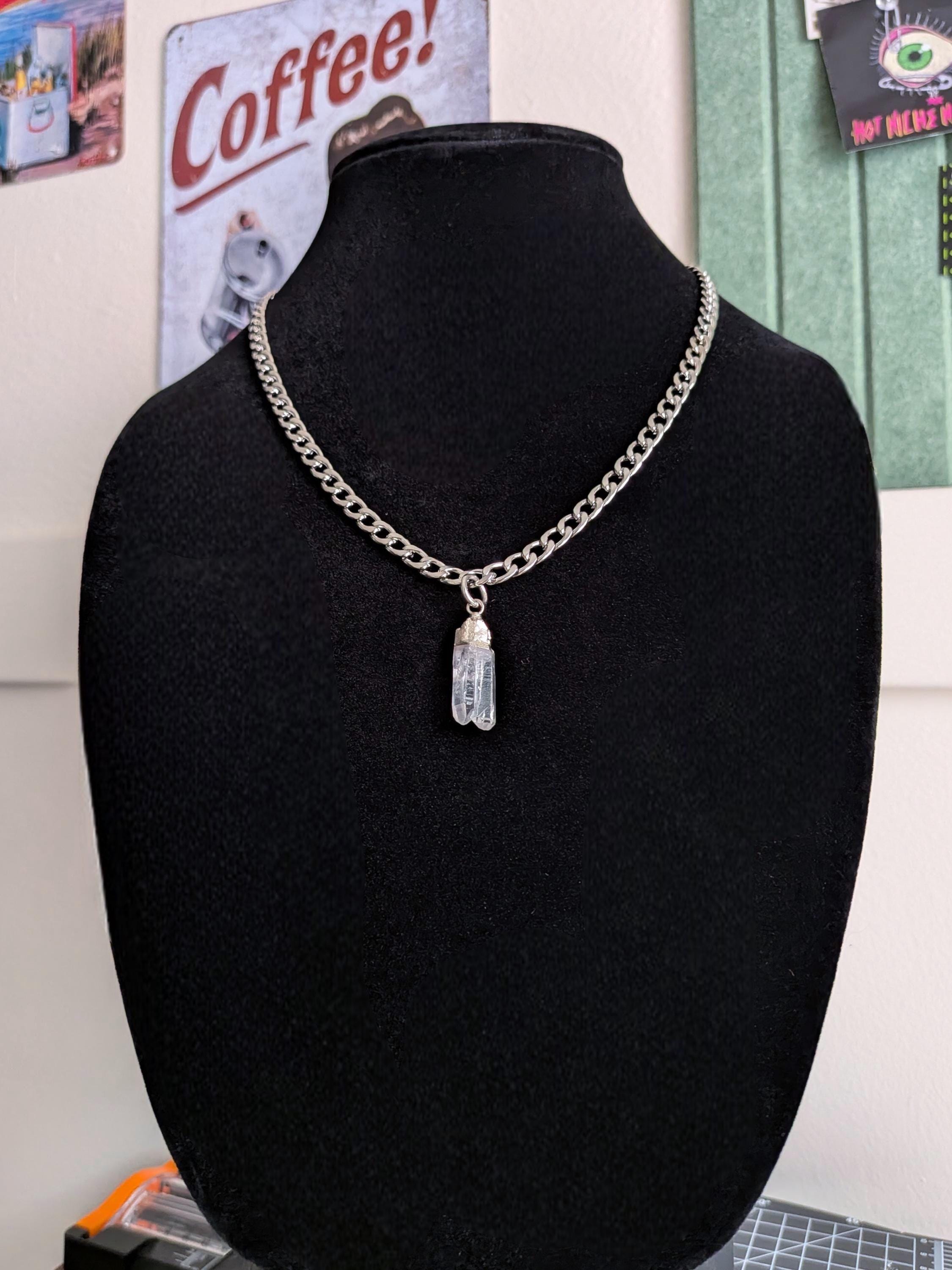 Steel Quartz Necklace