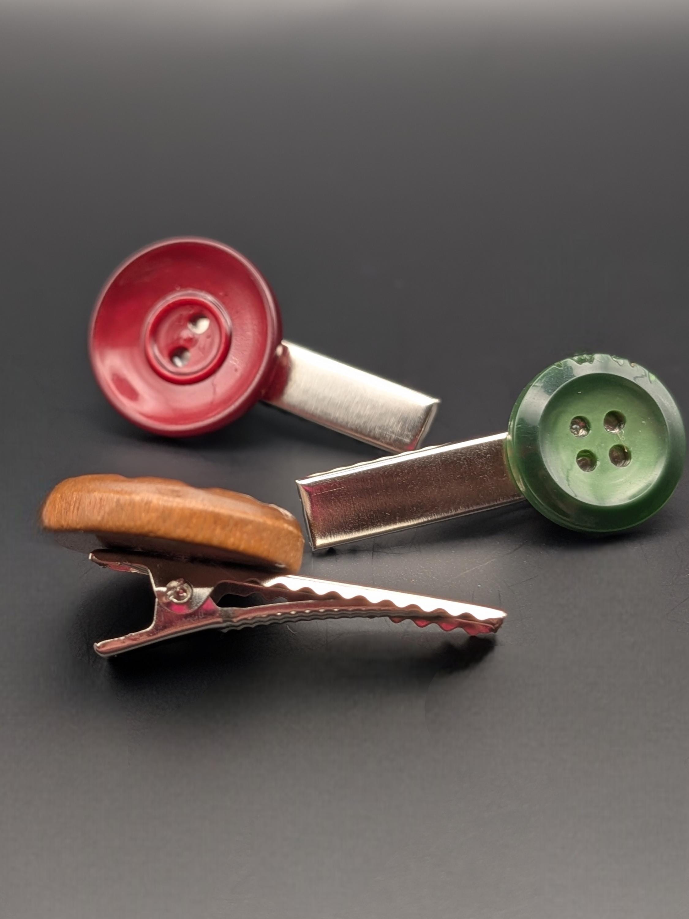 Mystery Vintage Button Hair Clip