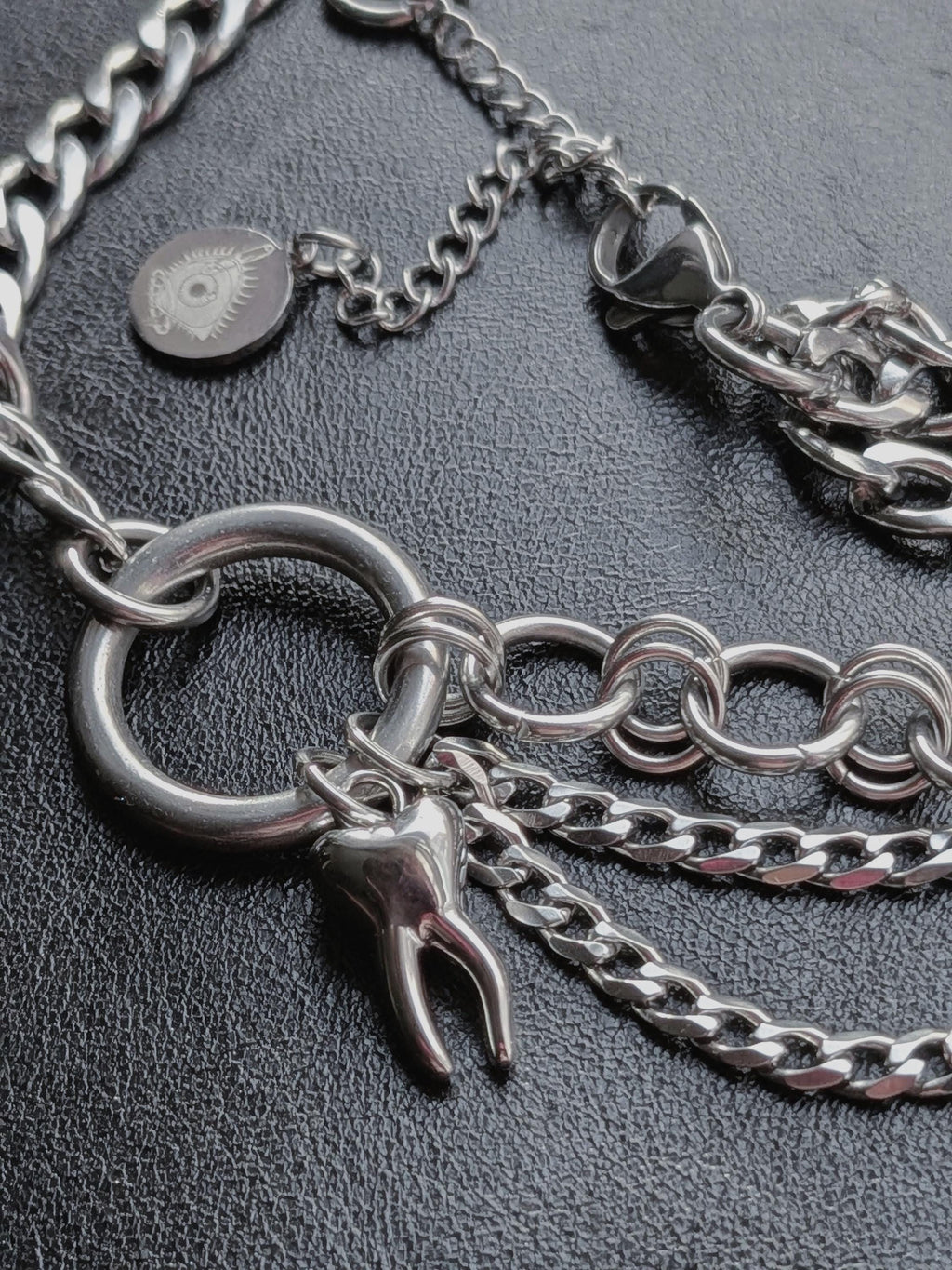 Layered Chain & Teeth Choker