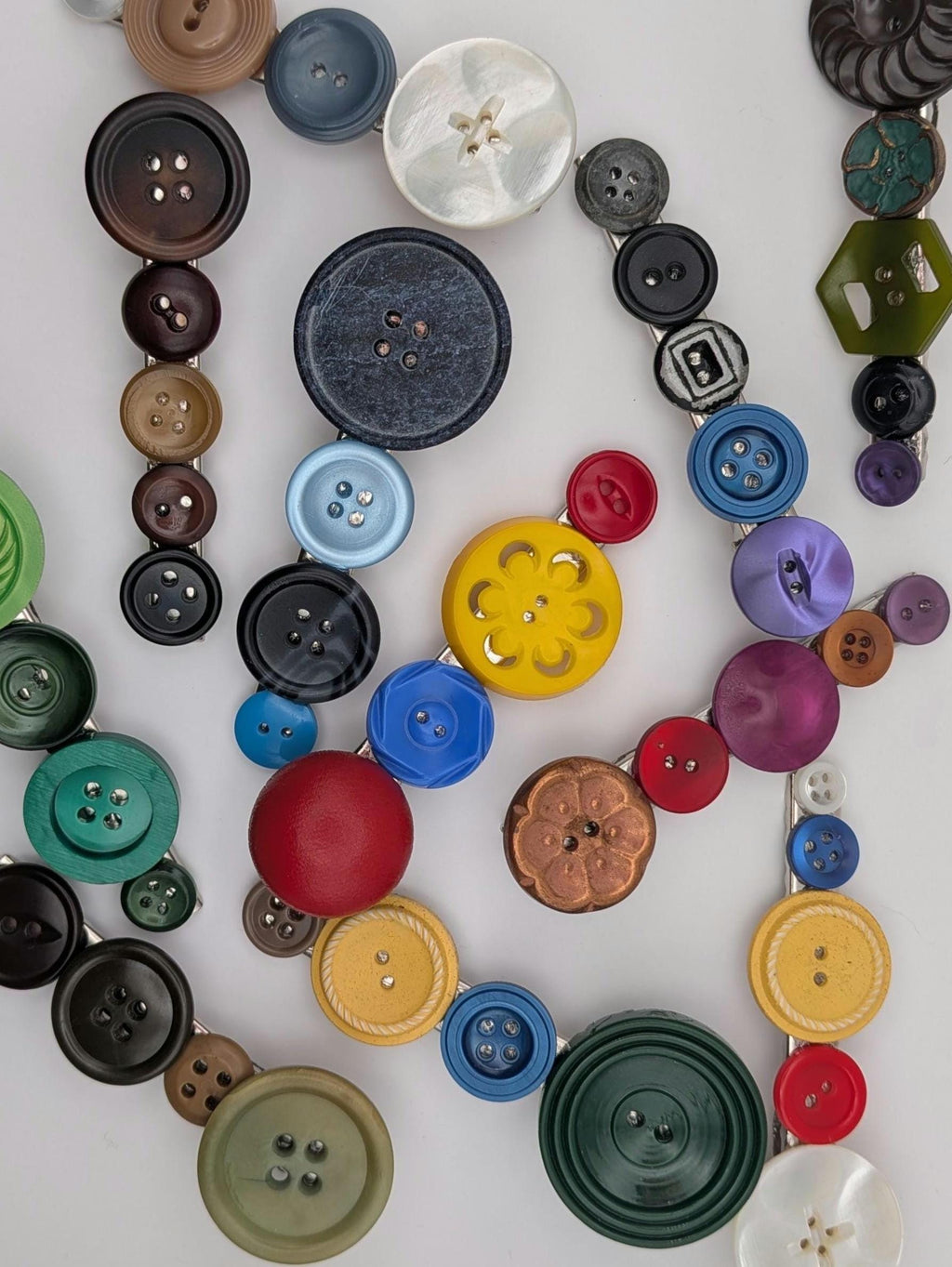 Vintage Button Hair Clip Set