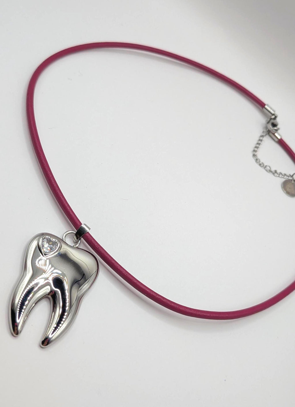 Solid Steel Tooth Pendant