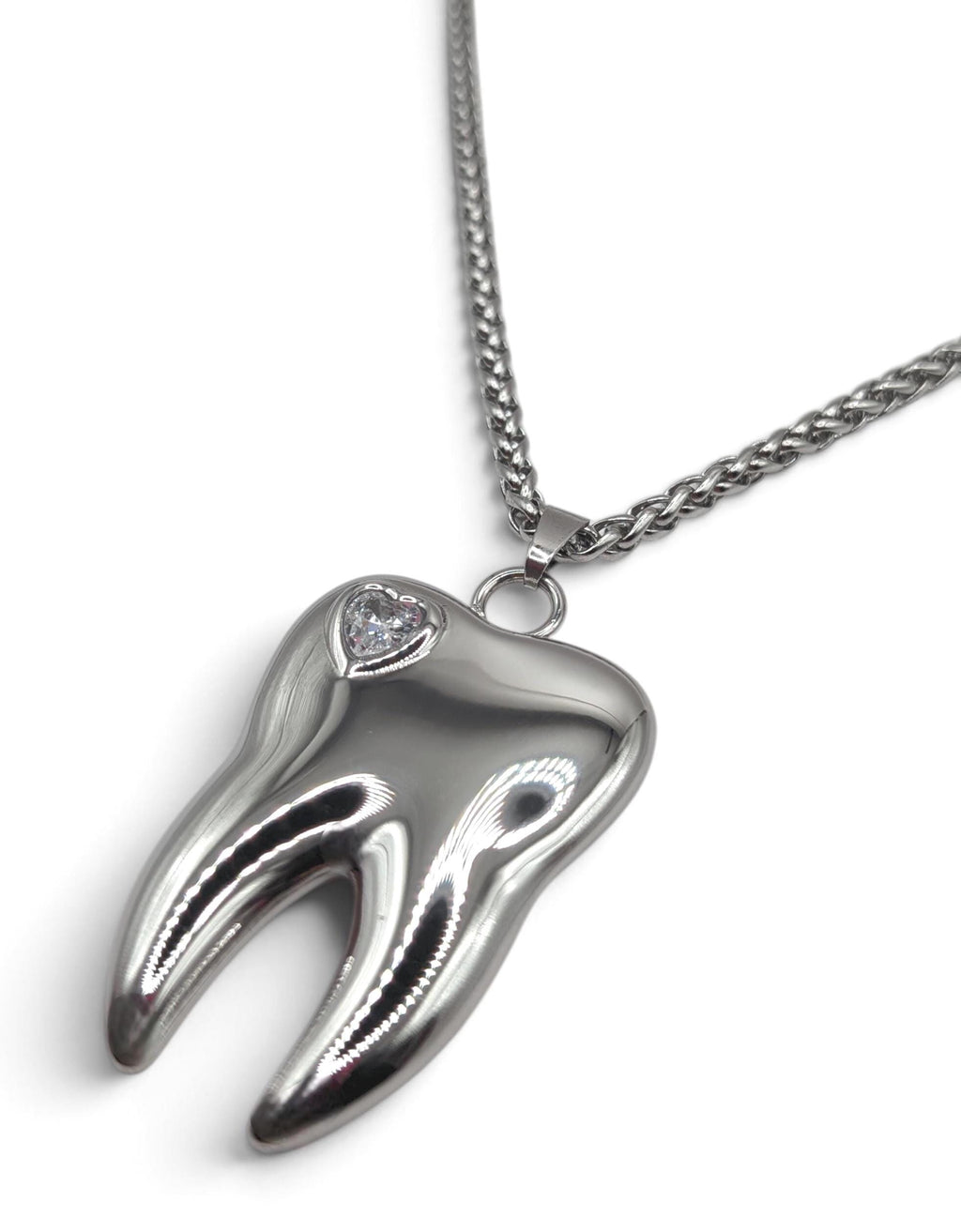 Solid Steel Tooth Pendant