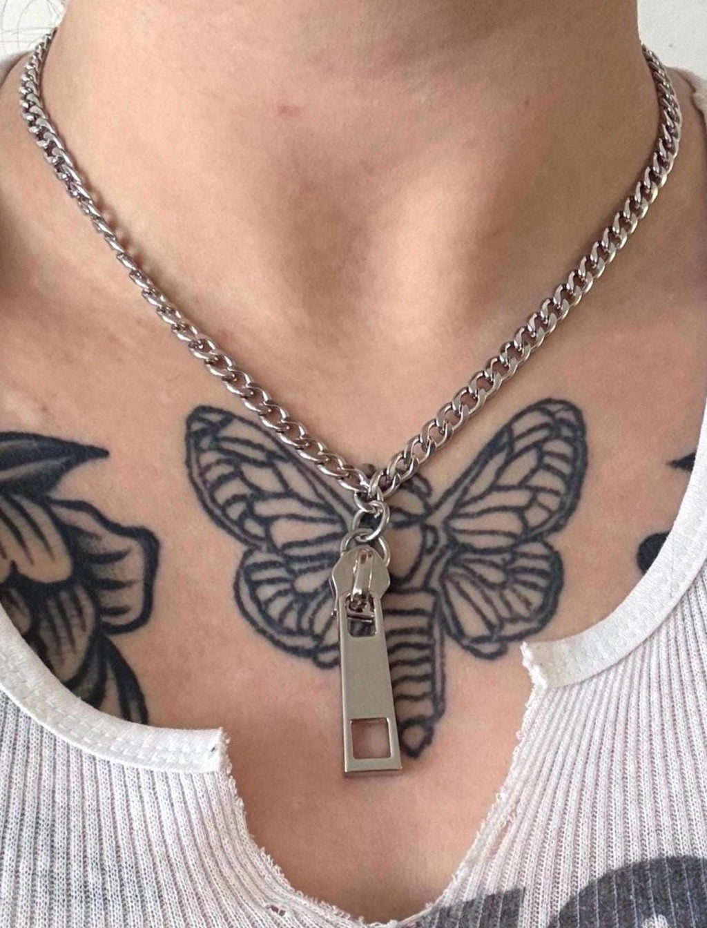 Steel Zipper Necklace
