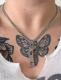 Steel Zipper Necklace