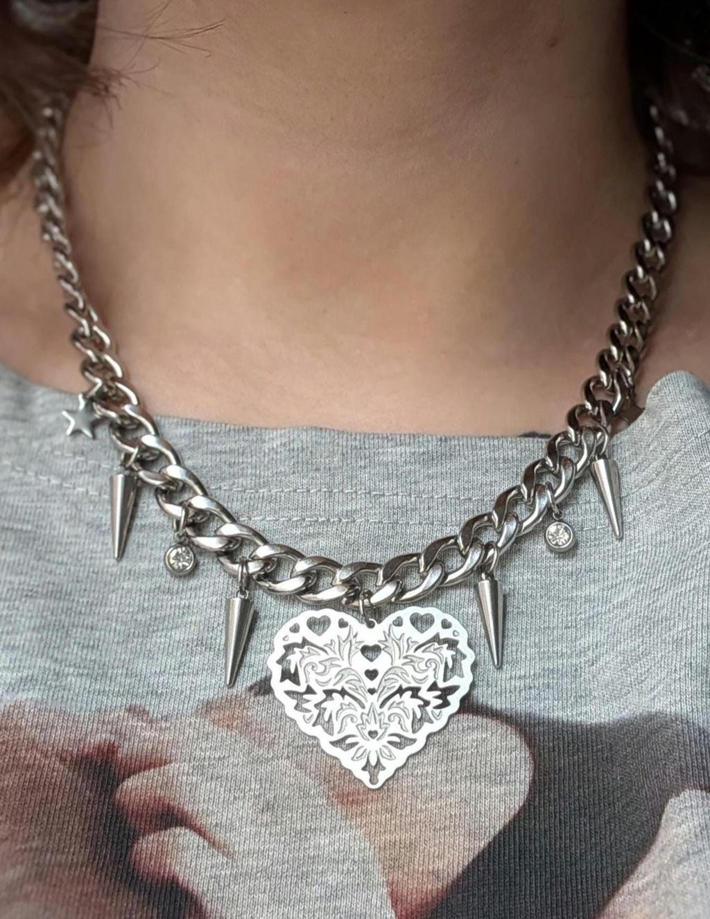 Gothic Heart Choker