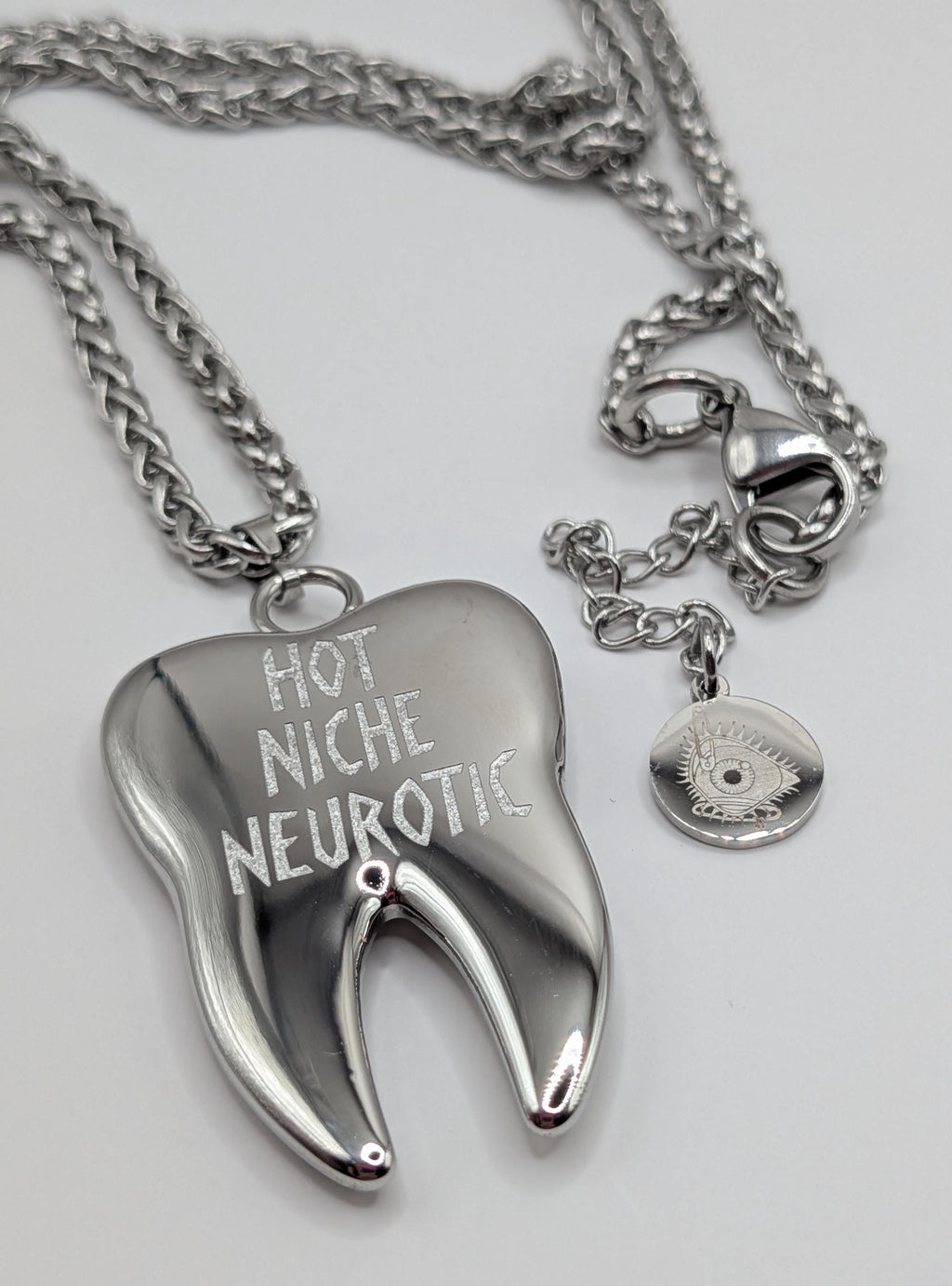 Solid Steel Tooth Pendant