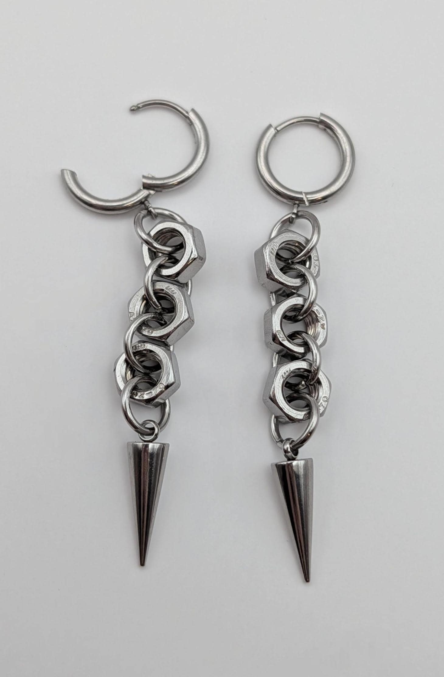 Spike & Hex Nut Hoops