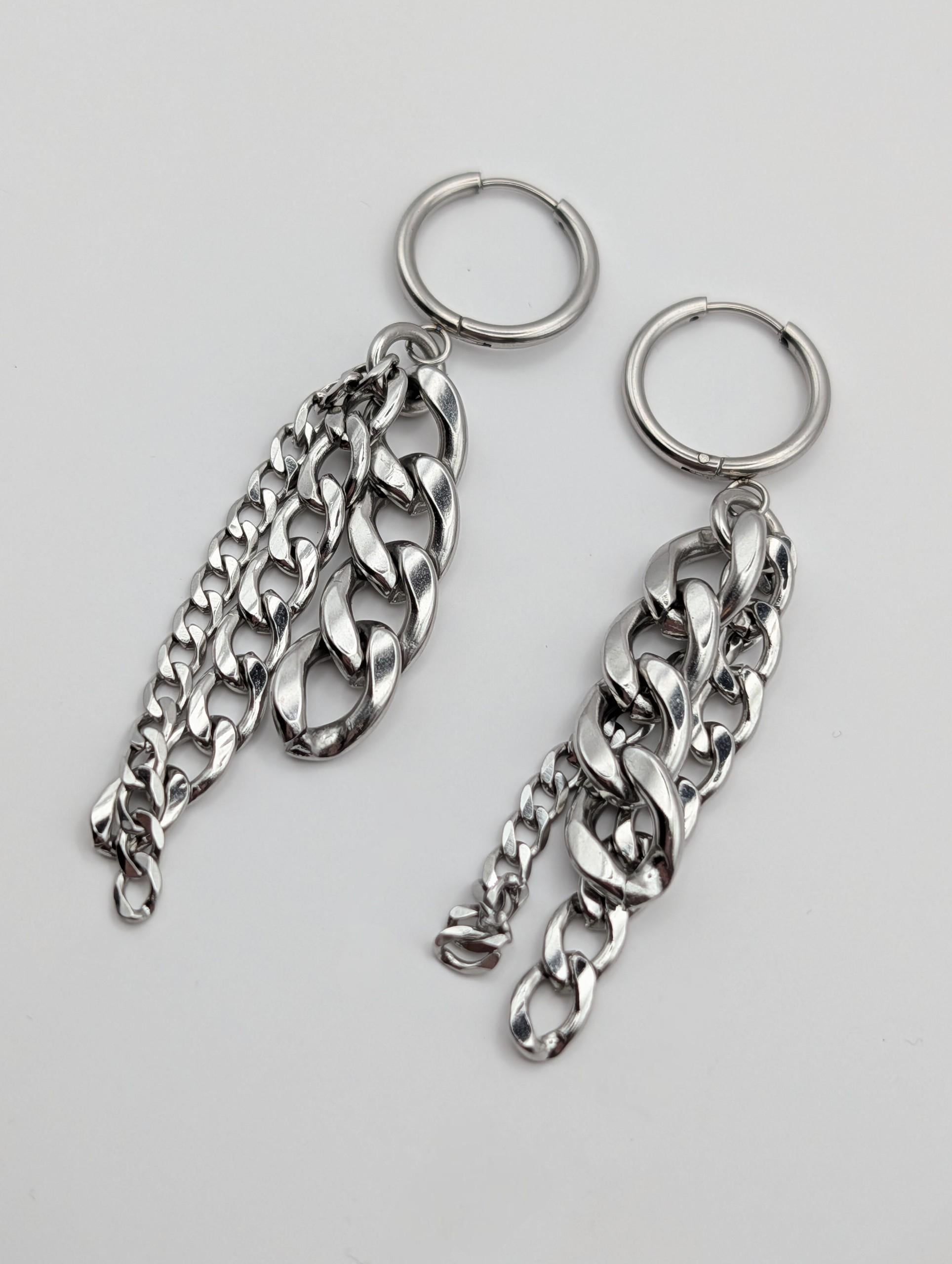 Drop Chain Hoops