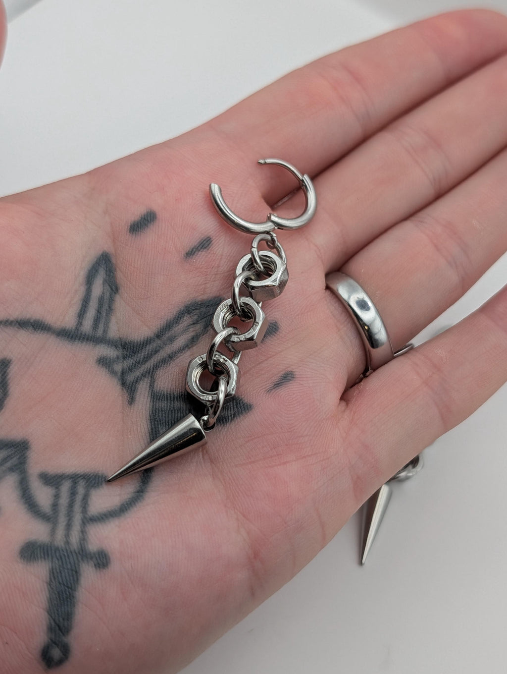 Spike & Hex Nut Hoops