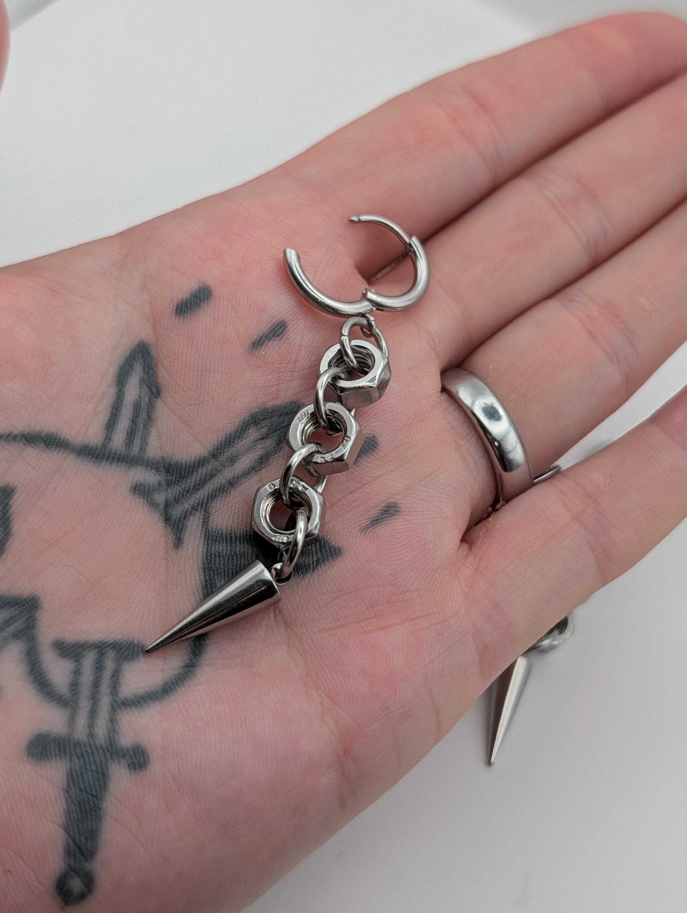 Spike & Hex Nut Hoops