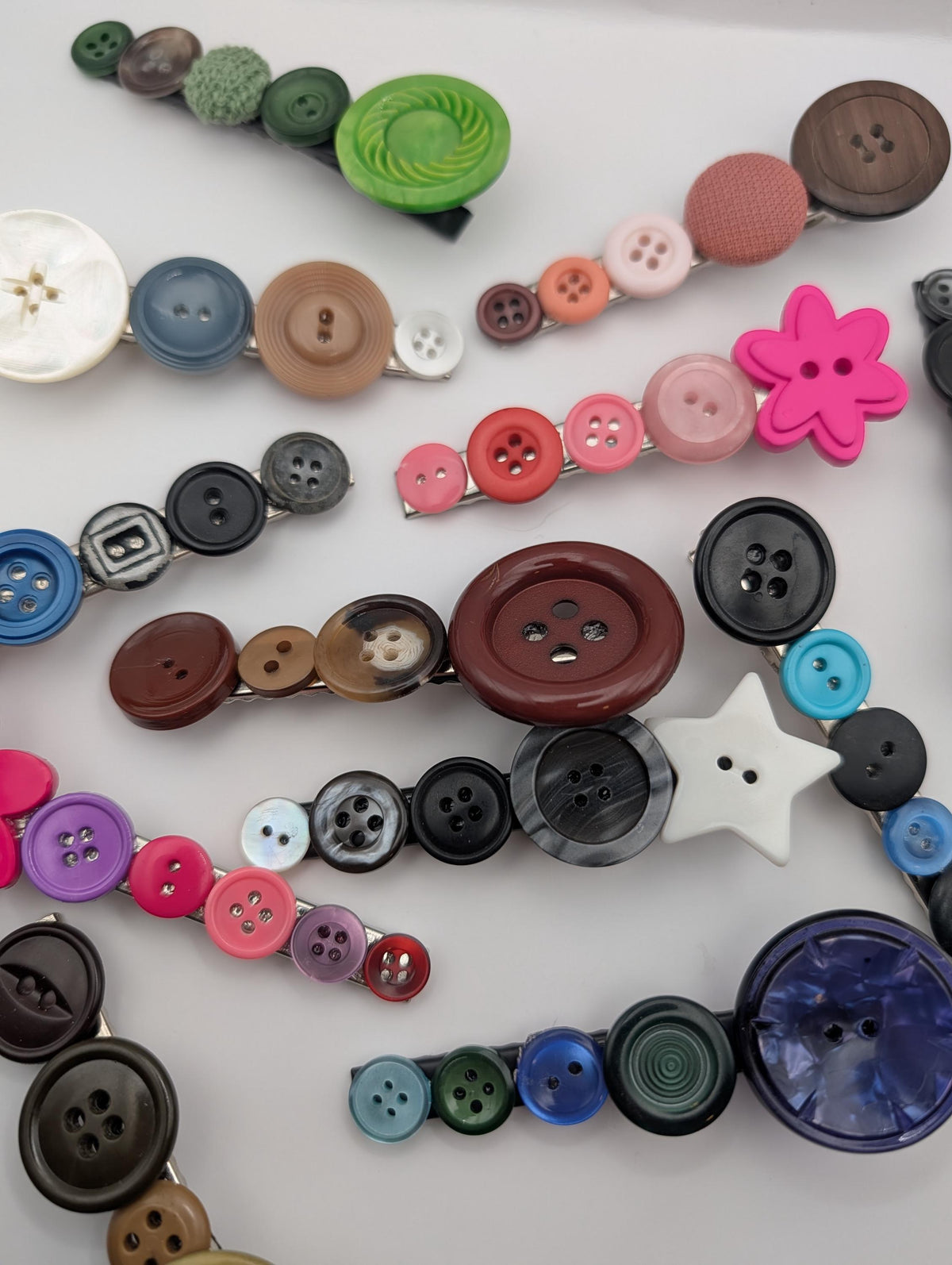 Large Button Hair Clip